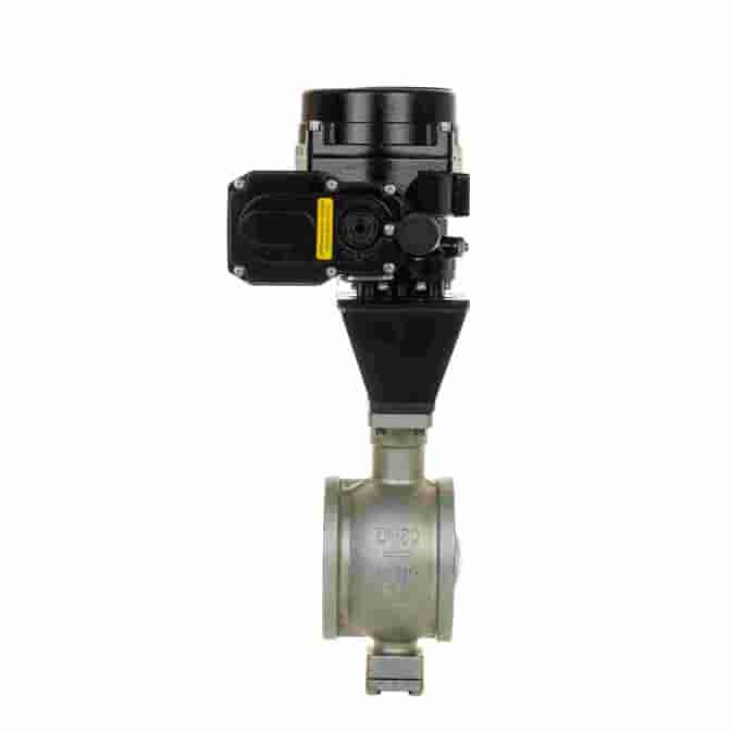 صمام كروي كهربائي على شكل حرف V مع بطارية ليثيوم